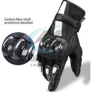 Meilleure vente en ligne, nouvelle conception, gants de moto en cuir pour hommes, respirants, antidérapants, à doigts entiers, coupe-vent pour l'extérieur - Product Image 3