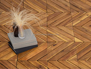 Dalles de terrasse en bois d'acacia à emboîtement, imperméables, pour terrasse extérieure - Product Image 2