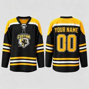 Maillot de hockey respirant personnalisé - 100% polyester, séchage rapide et respirant, vêtements de hockey sur glace unisexes pour adultes avec impression numérique - Product Image 5