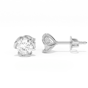 Aarinya Helix Swirl - Pendientes de Diamante Cultivado en Laboratorio, Corte Brillante Redondo, Plata de Ley 925, Certificado IGI, Regalo para Oficina/Trabajo - Product Image 3