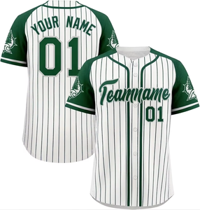 High Quality <b>Mesh</b> Breathable Heat-Transfer Printed 100% Polyester Quick Dry Baseball Sportswear Custom Embroidery Logo - Product Image 6
