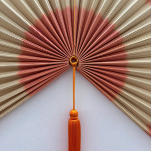Ventilador de Bambú Colorido para Decoración de Pared, Hecho a Mano, con Borlas, para Decoración Boho de Sala de Estar, Dormitorio, Hotel, Resort - Product Image 4