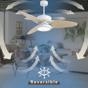 Ventilatore da soffitto intelligente a LED da 52 pollici Light Pro per interni con telecomando, bianco [Spedizione nel fine settimana non disponibile] - Product Image 6