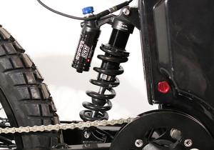 Vélo électrique Enduro 5KW à suspension intégrale, cadre entièrement en acier, 5000W 72V, style Stealth Bomber - Product Image 6