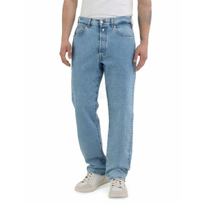 Jean large délavé pour homme, style urbain, marque privée, couleur personnalisée, 100 % coton respirant et écologique - Product Image 1