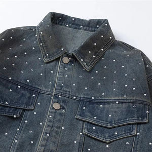 Top Quality Breathable And Quick Dry Men Denim <b>Jacket</b> Men Clothing Manufacturer Winter Wear Men's Denim <b>Rhinestone</b> <b>Jacket</b> - Product Image 4