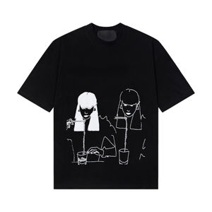 เสื้อยืดผู้ชายยอดนิยม เสื้อยืดคอกลมแขนสั้นพิมพ์ลายเรโทรบิวตี้วูเมนราเมน เสื้อยืดแขนสั้นสำหรับทุกเพศ เสื้อผ้าอินเทรนด์ - Product Image 2