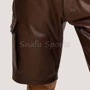 Pantalones cortos de cuero para hombre a bajo precio, estampados, casuales y de estilo urbano, 100% cuero, a precio de mayorista. - Product Image 6