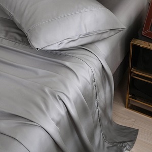 Ensemble de literie d'hôtel en fibre de bambou douce, draps de lit d'hôtel de qualité supérieure, housse de couette, taies d'oreiller avec tissu respirant et rafraîchissant - Product Image 2