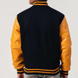 Wholesale Custom latest designs <b>Long</b> Sleeve Winter <b>Jacket</b> Plain Blank Varsity Letterman <b>Jacket</b> for <b>men</b> - Product Image 3