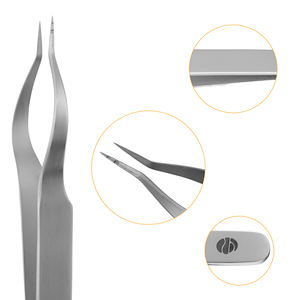 Pinzas para Aislamiento de Pestañas, Punta Puntiaguda, Acero Inoxidable, Punta Lisa, 115 mm, Antimagnéticas, Personalización OEM/ODM 2016 - Product Image 4