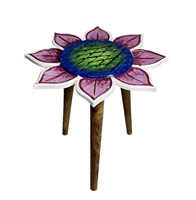 Nouvelle Arrivée Table Basse Moderne en Bois Massif Tournesol Écologique Mobile Pliable Multifonction Élégante Personnalisée Peinte à la Main