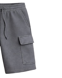 Shorts cargo gris anthracite pour hommes, taille élastique avec cordon de serrage, style streetwear décontracté, multi-poches, shorts d'été, fabricant de logos personnalisés - Product Image 2