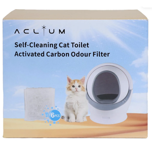 Bac à litière autonettoyant Aclium avec filtre à charbon actif anti-odeurs 6 pièces - Product Image 1