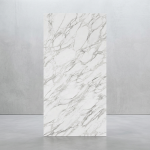 Carreaux de sol en porcelaine pleine masse effet marbre brillant Carrara Supremo Blanc 1600x3200mm pour chambre, aménagement paysager, extérieur, salle à manger, sous-sol - Product Image 3