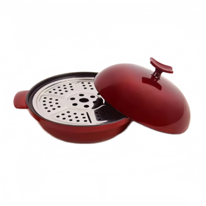 Mini cocotte en fonte émaillée avec couvercle 1,2 L, antiadhésive, pour cuisinière à gaz et à induction - Product Image 6