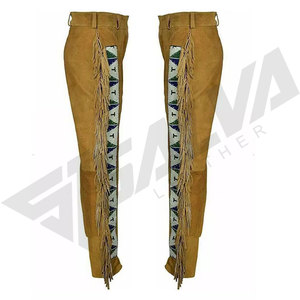 Pantalon d'hiver imperméable en daim marron pour homme SALVA LEATHER, coupe droite, poches, fermeture éclair, taille mi-haute, léger, style décontracté - Product Image 4