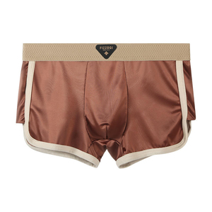 <b>Custom</b> Men's Seamless Mid-Rise 100% Cotton <b>Boxer</b> Shorts Breathable Quick Dry Sports Underwear OEM Factory Wholesale Supplier - Product Image 1