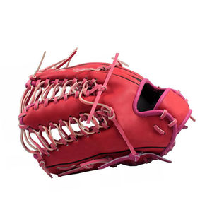 Guante de Béisbol Aislado e Impermeable de Piel de Cerdo Roja, Dedos Completos, Diseño H-Web, para Receptor Zurdo, Antideslizante, Unisex, para Todas las Estaciones - Product Image 4