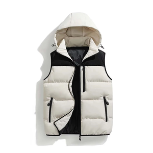 Gilet matelassé à col roulé pour homme personnalisé, sans manches, imperméable, coupe-vent, avec service OEM, grandes tailles disponibles - Product Image 1