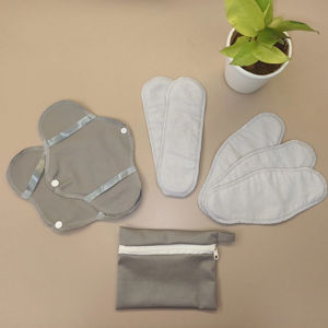Kit de serviettes hygiéniques réutilisables absorbantes Unipads Designer, pour usage quotidien, menstruel, maternité, lavables en tissu pour femmes - Product Image 1