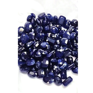 Lot de 109 saphirs bleus de Bangkok, ovales facettés de 10 mm à 15 mm, 770 carats, Iroc Sales, pierres précieuses saphir coupées rempliées de verre, 323,4 $ US au total - Product Image 2