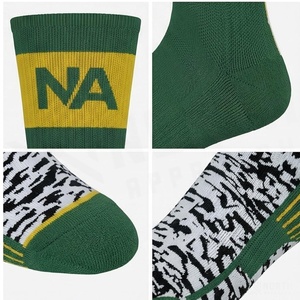 NA Crew <b>Socks</b> Green Yellow Basketball <b>Breathable</b> Spandex Polyester Adult Summer Sport <b>Socks</b> - Product Image 4