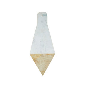 Elegante Tabla de Cortar Rectangular de Madera y Mármol Blanco Indio, Hecha a Mano, Premium, Apta para Lavavajillas, Duradera, Grosor Personalizable - Product Image 2