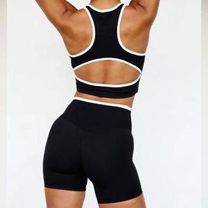 Beauty Back Bra Hip Lifting Shorts Workout Sports Set Fashion New Trends Custom logo Women Fitness Yoga Set - Product Image 3