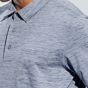 Men's Blue Short <b>Sleeve</b> Polo Shirt Solid Color Casual Knitted Quick Dry Pocket Design Regular Fit - Product Image 4