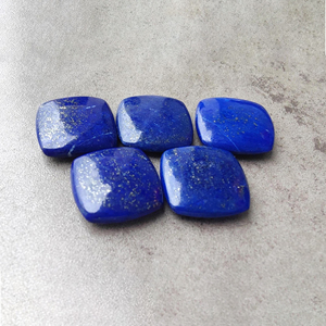 Natural Lapis Lazuli Square <b>Cushion</b> Cabochon, Briolette Cut Calibrated Loose Gemstone Custom Sizes Available - Product Image 4