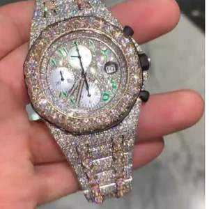 Reloj de Moissanita Personalizado de Alta Calidad con Incrustaciones de Diamantes VVS, Estilo Hip Hop, Regalo para Hombre - Product Image 4