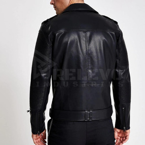 Chaqueta Acolchada de Cuero Genuino para Hombre, Estilo Urbano, Ecológica, Venta al por Mayor en EE. UU., Proveedor Directo de Fábrica OEM - Product Image 2