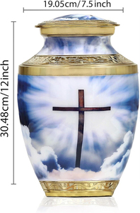 โกศบรรจุอัฐิสำหรับผู้ใหญ่ สไตล์อเมริกัน สำหรับตกแต่งงานศพ โกศฝังศพสำหรับชายและหญิง โกศทำมือ - Product Image 2