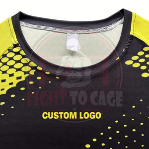 Camiseta de compresión de manga larga con estampado personalizado para BJJ MMA, conjunto de leggings y camiseta para hombre - Product Image 5