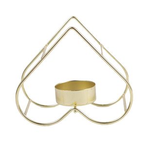 Portavelas en forma de corazón, candelabro de metal, soporte para velas de mesa, decoración romántica para el hogar, centro de mesa para bodas, regalo - Product Image 1