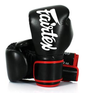 Gants de boxe en cuir faits main de qualité supérieure, pour Muay Thai et Kickboxing, avec absorption de l'humidité, doigts entièrement couverts, fermeture auto-agrippante et support de poignet. - Product Image 1