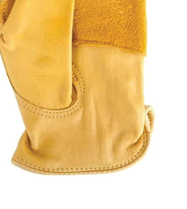 EN420 Certified Leather Driver Safety Gloves Elastic Wristlet Durable Abrasion Resistant <b>Fire</b> Proof Anti-Impact General Purpose - Product Image 2