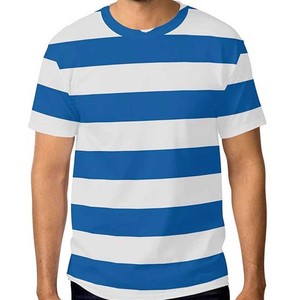 Camiseta a Rayas de Algodón 100% Premium Sublimada y Transpirable al por Mayor, Suave al Tacto, Ropa de Verano para Hombre - Product Image 3