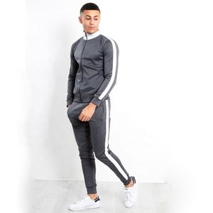 En gros 100% Polyester Tech Polaire Sportswear Suite Hommes Fermeture Éclair Jogging Costumes Ensemble Plus La Taille Swearsuits pour le Printemps - Product Image 5