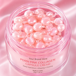 Crema de Colágeno Rosa PDRN de Marca Privada / Crema Boba Estilo Coreano, Crema Hidratante para el Cuidado de la Piel, Fórmula Personalizada OEM ODM - Product Image 2