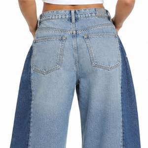 Jean en denim large pour femme, taille haute, tissu doux, broderie personnalisée, style vintage, coupe décontractée - Product Image 5