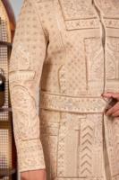 Costume traditionnel Jodhpuri pour homme, noir, avec perles de verre et broderies en soie Dhaga, tenue de soirée formelle ethnique pour mariage.