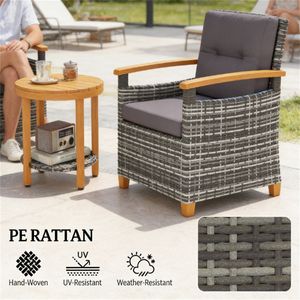 Conjunto de Muebles de Terraza Gris para Exteriores, Juego de Jardín para Vivir al Aire Libre - Product Image 4