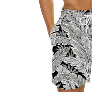 Shorts de bain modernes à motifs floraux, écologiques, séchage rapide, taille haute, sportifs, respirants, pour l'été, fabricant OEM ODM - Product Image 2