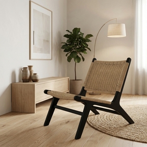 Nouvelle chaise longue portable en rotin tressé, style moderne et minimaliste, écologique, pour extérieur, parc, jardin, terrasse, fauteuil d'appoint - Product Image 2