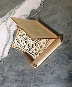 Posavasos cuadrados de madera con patrón geométrico, decoración moderna para el hogar, para sala de estar, uso en interiores, diseño duradero - Product Image 1