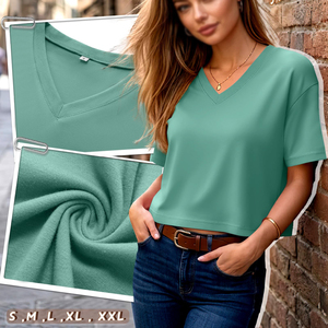 Nouveaux T-shirts courts en coton respirant pour femmes, design personnalisé, haute qualité, vente en gros à bas prix - Product Image 3