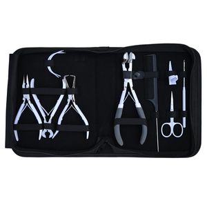 Professional Hair Extension Tools Kit Tape Plier Keratin Bond Cutter Sewing <b>Needle</b> Scissor Finger Comb Hook Stainless Steel - Product Image 6