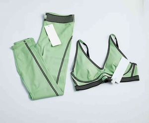 Nouveauté : Ensembles de sport sans couture pour femmes, dégradés, respirants, en maille nid d'abeille, pour yoga, vêtements de yoga recyclés - Product Image 5